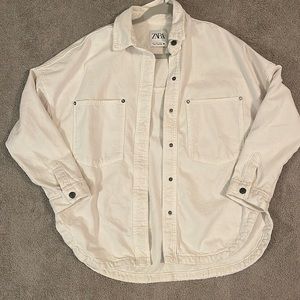 Zara Oversized Cream Shacket- small